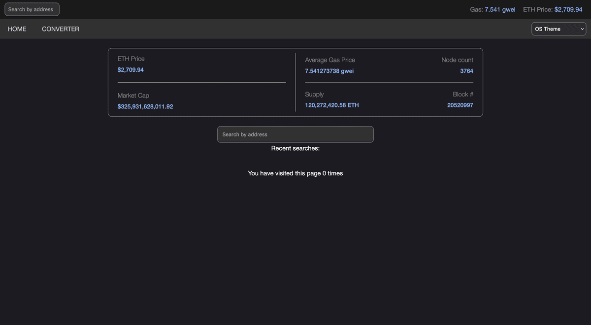 Ethereum Block Explorer